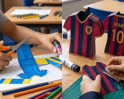 Recorte e montagem da camisa em papercraft