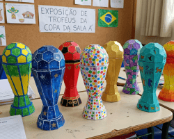 Exposição de troféus da Copa da Sala